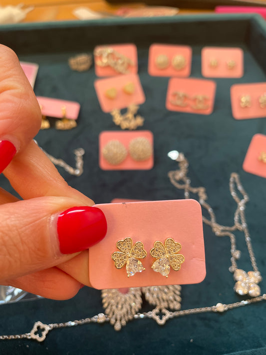 Orecchini quadrifoglio Love