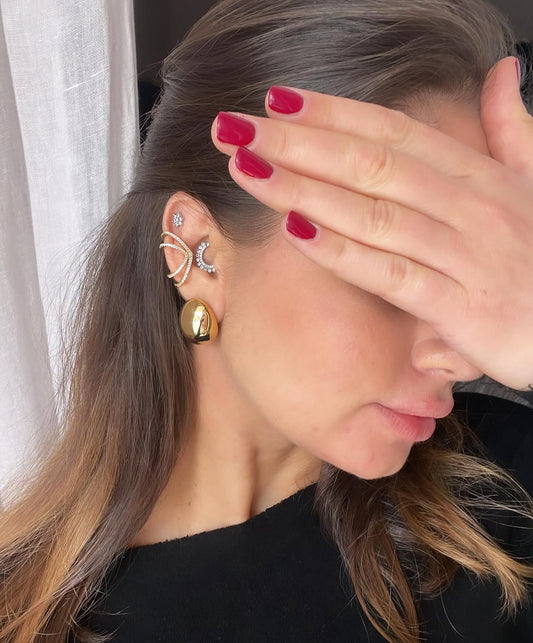 Orecchini bottone gold