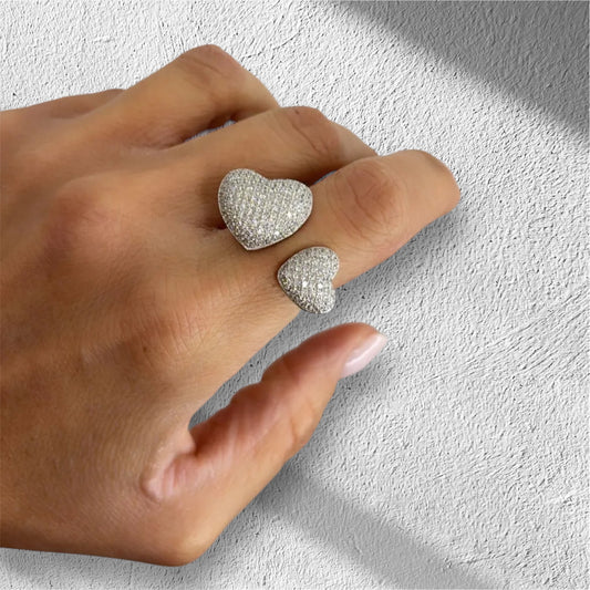 Anello doppio cuore