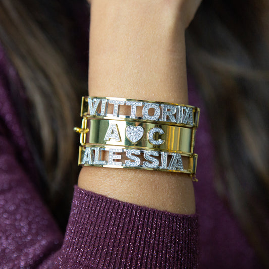 Bracciale manetta acciaio namelove