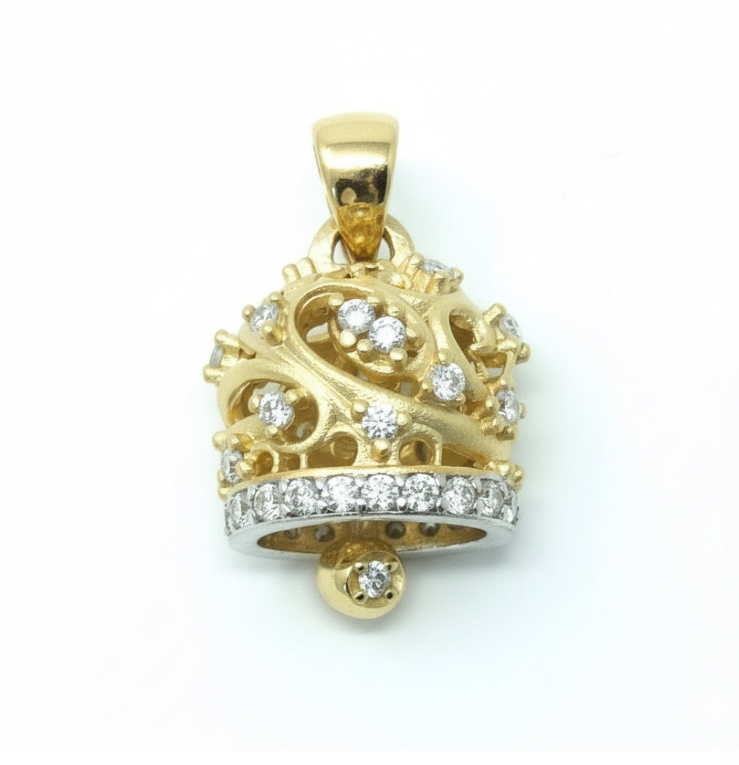 Campanella della fortuna con zirconi