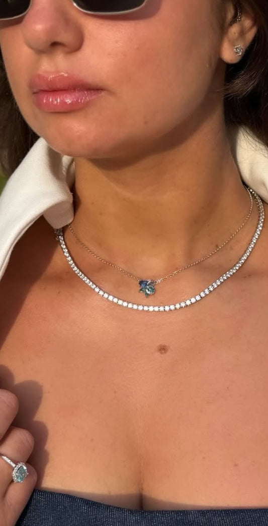 Collana Tennis in Argento 925 con Zirconi