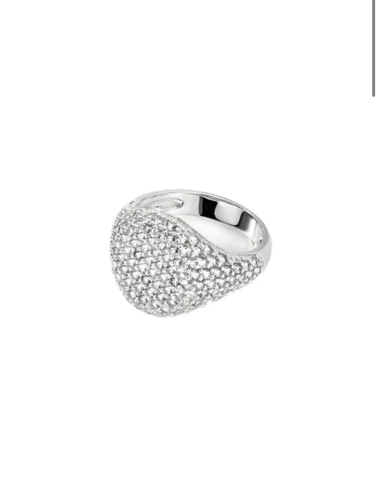 Anello chavalier super zirconato