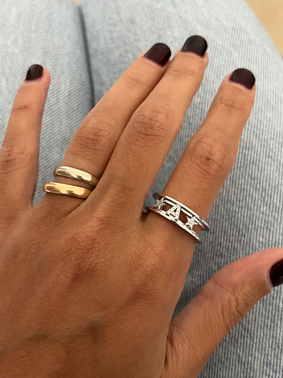 Anello versione argento con nome