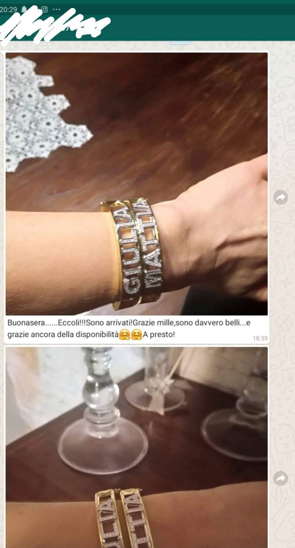 Bracciale manetta argento Namelove