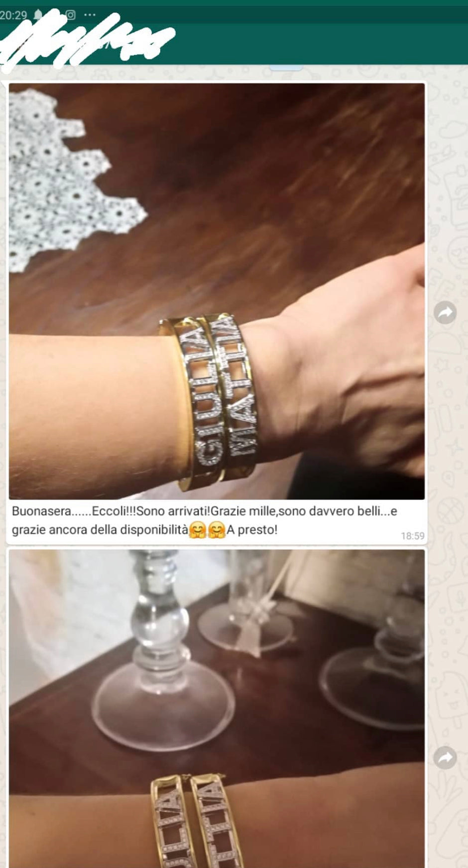 Bracciale manetta argento Namelove