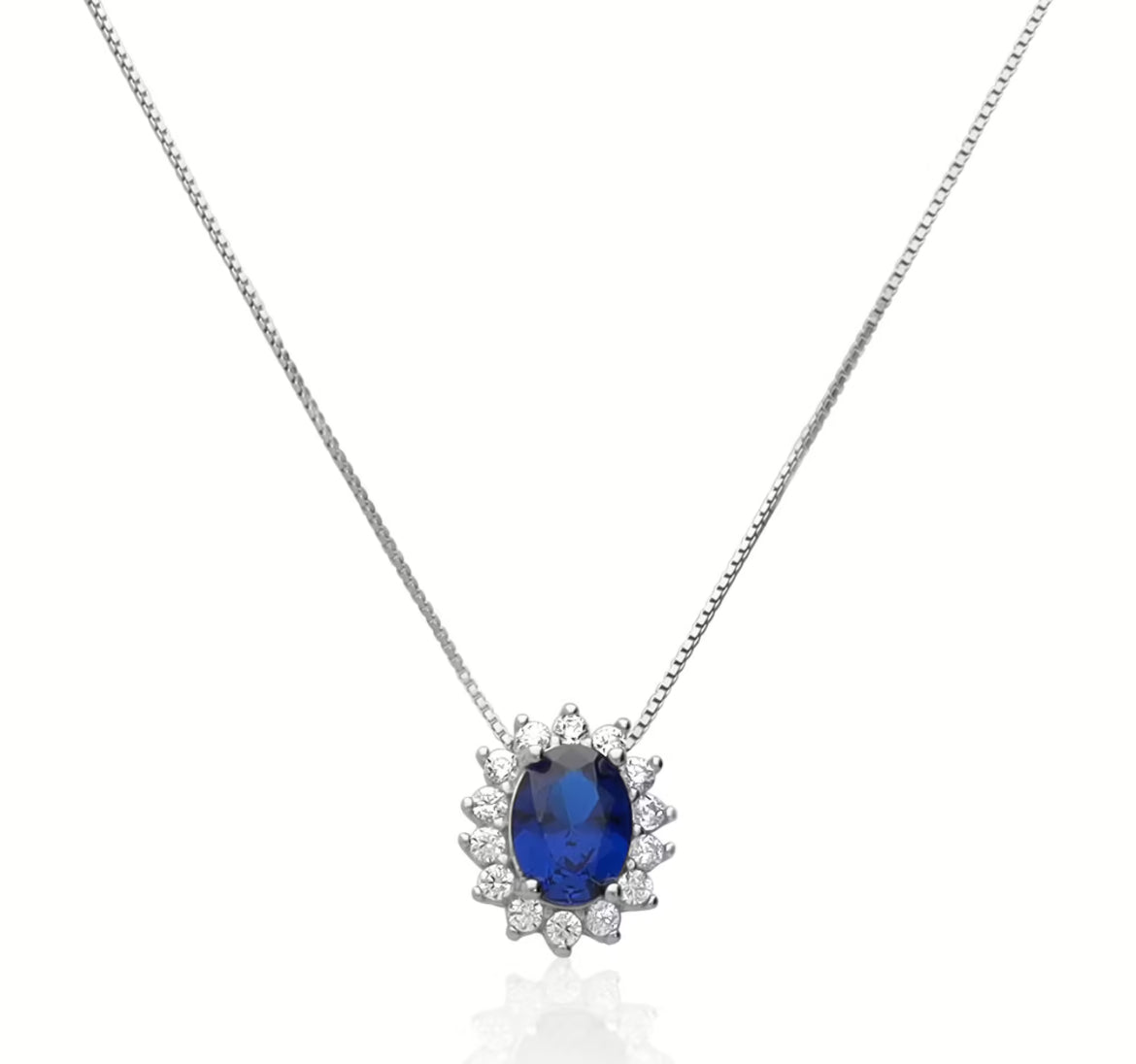 ✨ Collana “Kate” – Argento 925 con pietra centrale e zirconi ✨