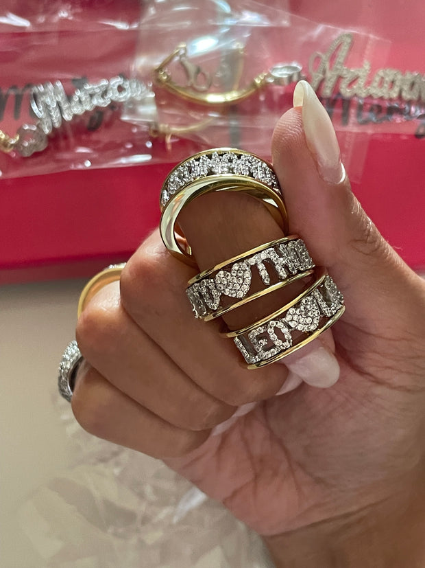 Anello due nomi con  cuore