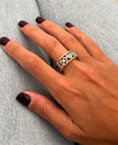 Anello due nomi con  cuore