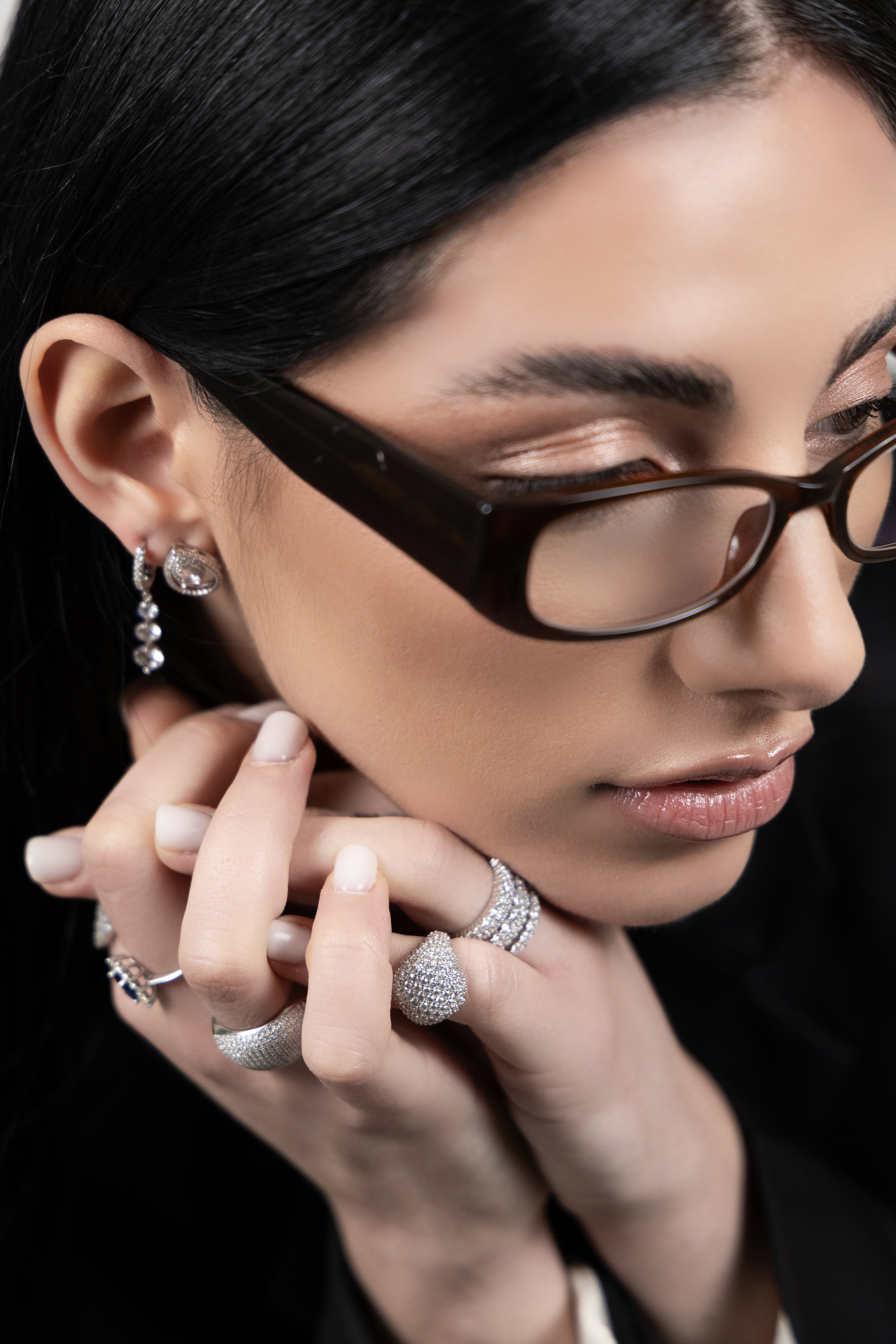 Anello chavalier super zirconato