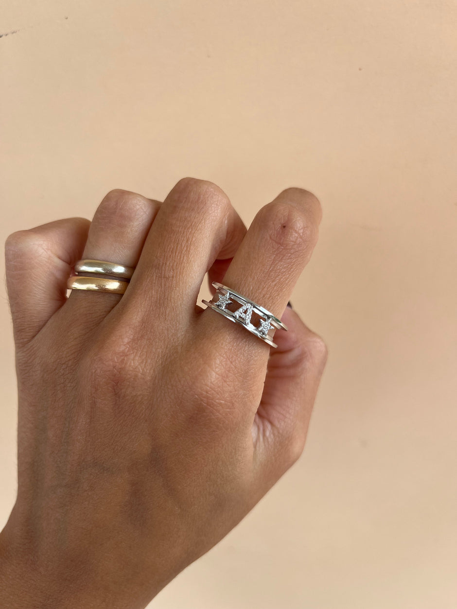 Anello versione argento con nome