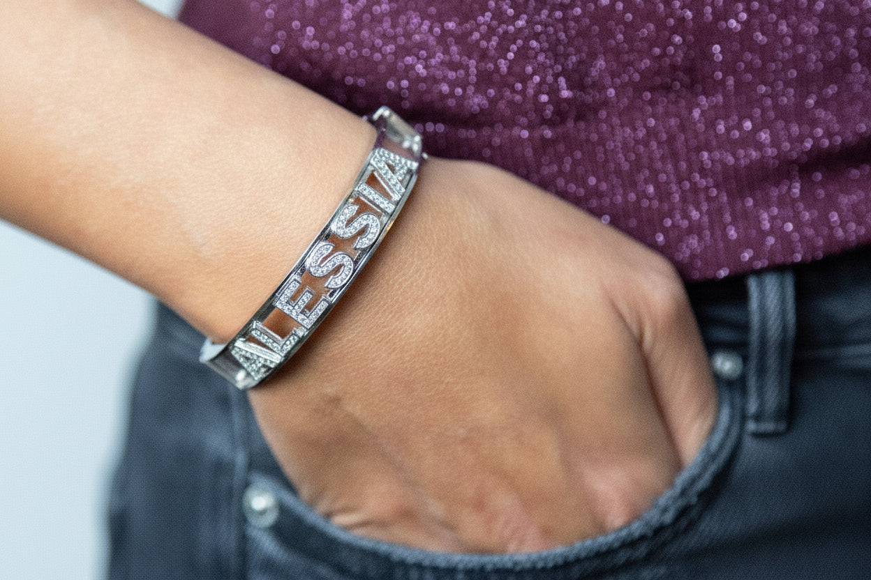 Bracciale manetta acciaio namelove