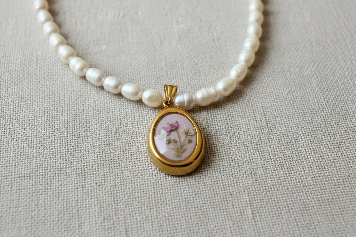 Real Flower Charm