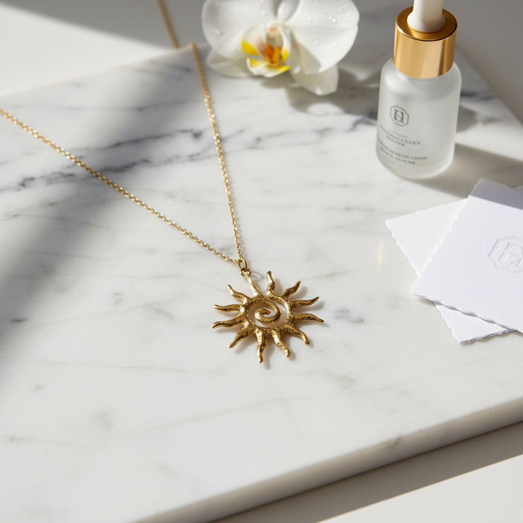 Collana pendente sole