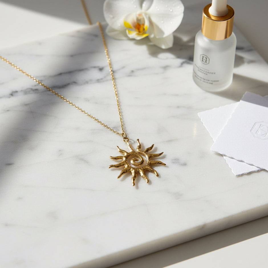 Collana pendente sole