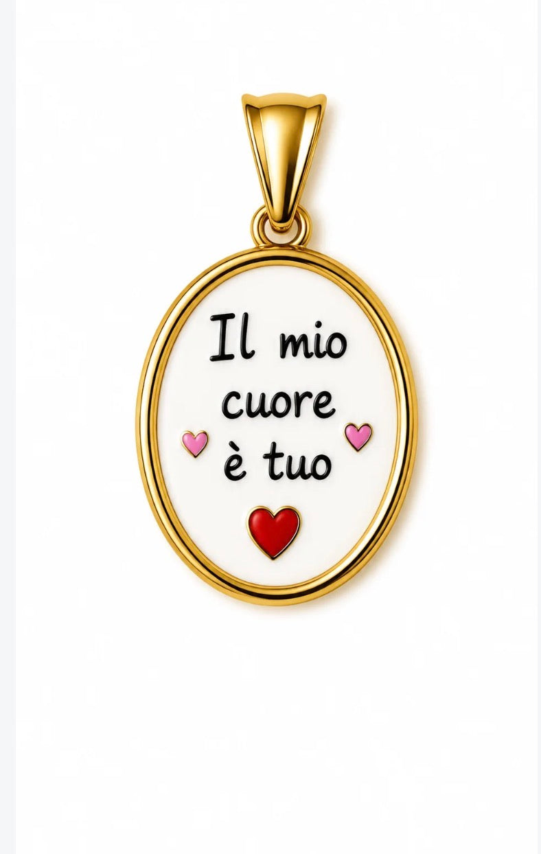 Collana charm il mio cuore è tuo
