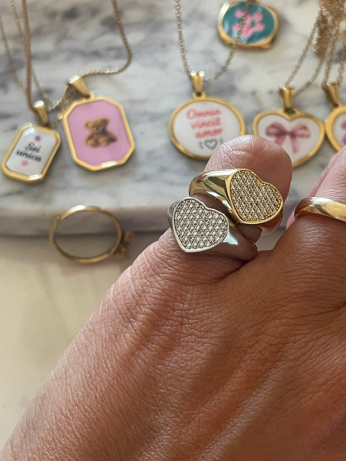 Anello cuore  in acciaio