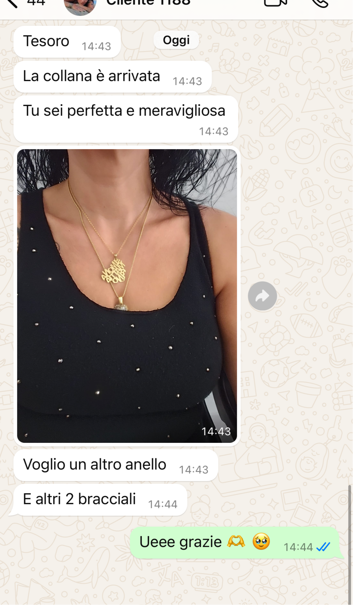 Collana cuore tre nomi
