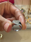 Anello cuore  in acciaio