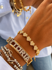 Bracciale cuori pavè