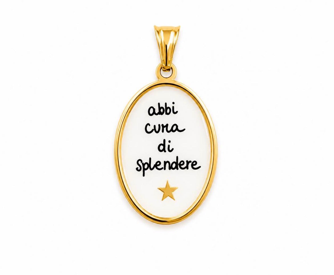 Collana charm abbi cura di splendere