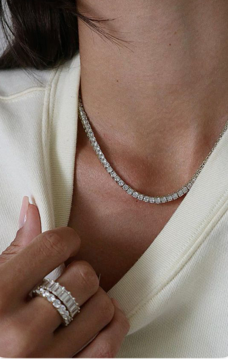 Collana Tennis in Argento 925 con Zirconi