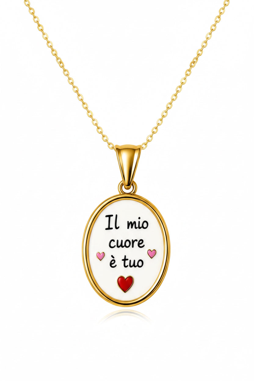 Collana charm il mio cuore è tuo