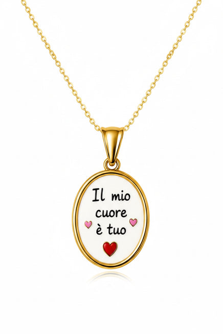 Collana charm il mio cuore è tuo