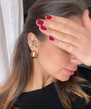 Orecchini bottone gold