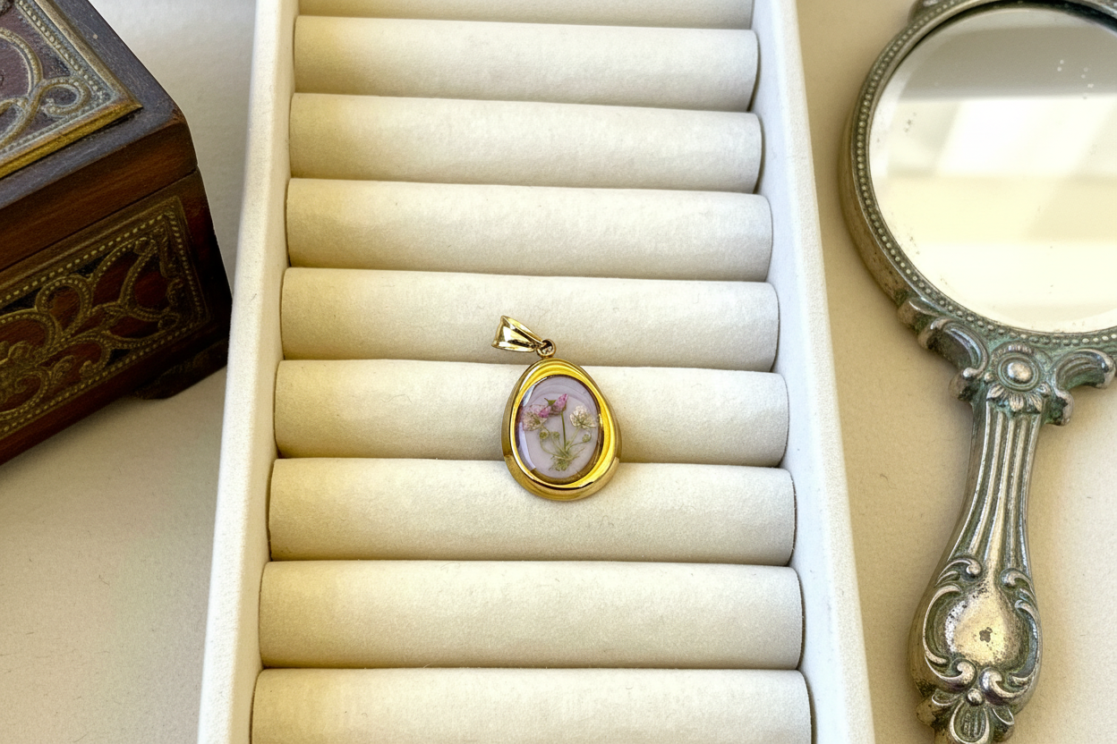 Real Flower Charm