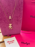 Collana piccolo Teddy con zirconi