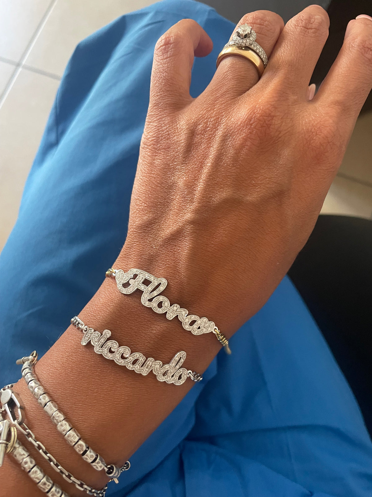 Bracciale grumetta e nome