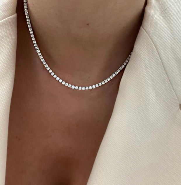 Collana Tennis in Argento 925 con Zirconi