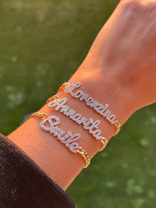 Bracciale grumetta e nome