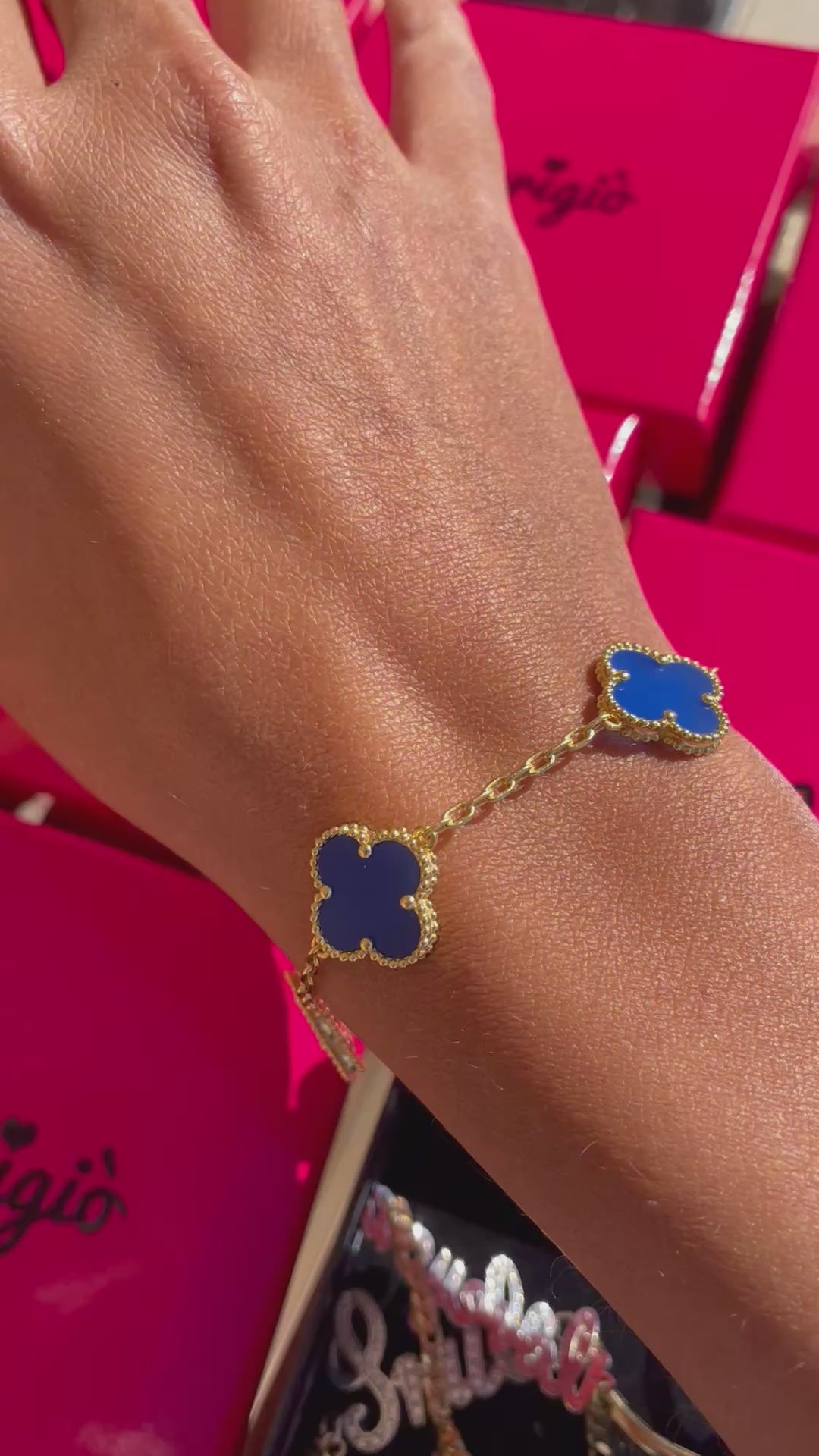 Bracciale quadrifoglio