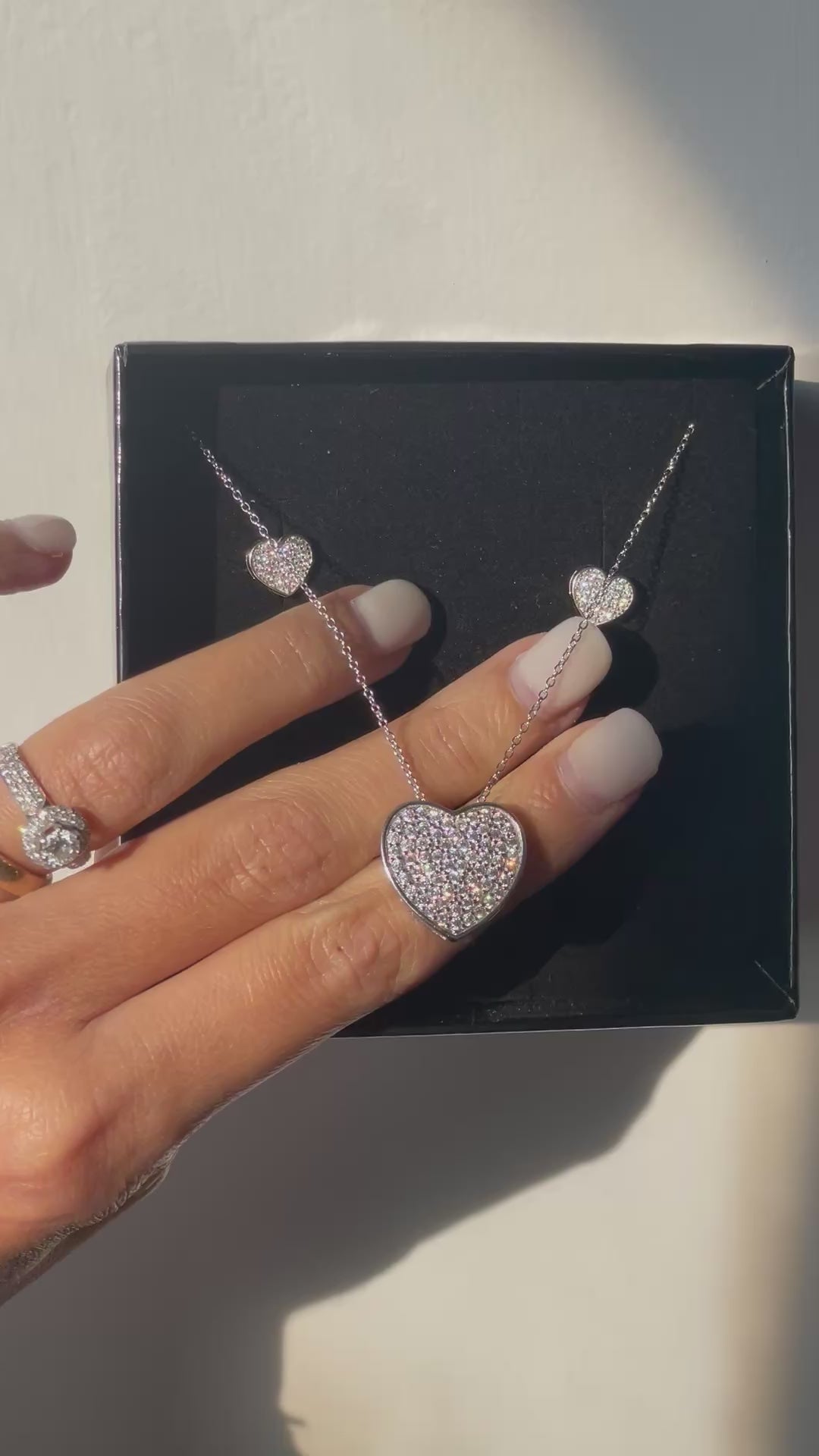 Orecchini cuore pavé