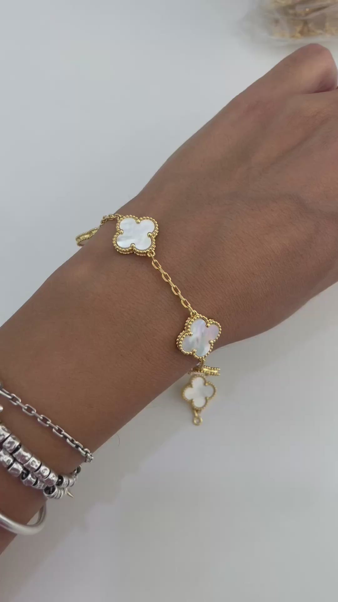 Bracciale quadrifoglio