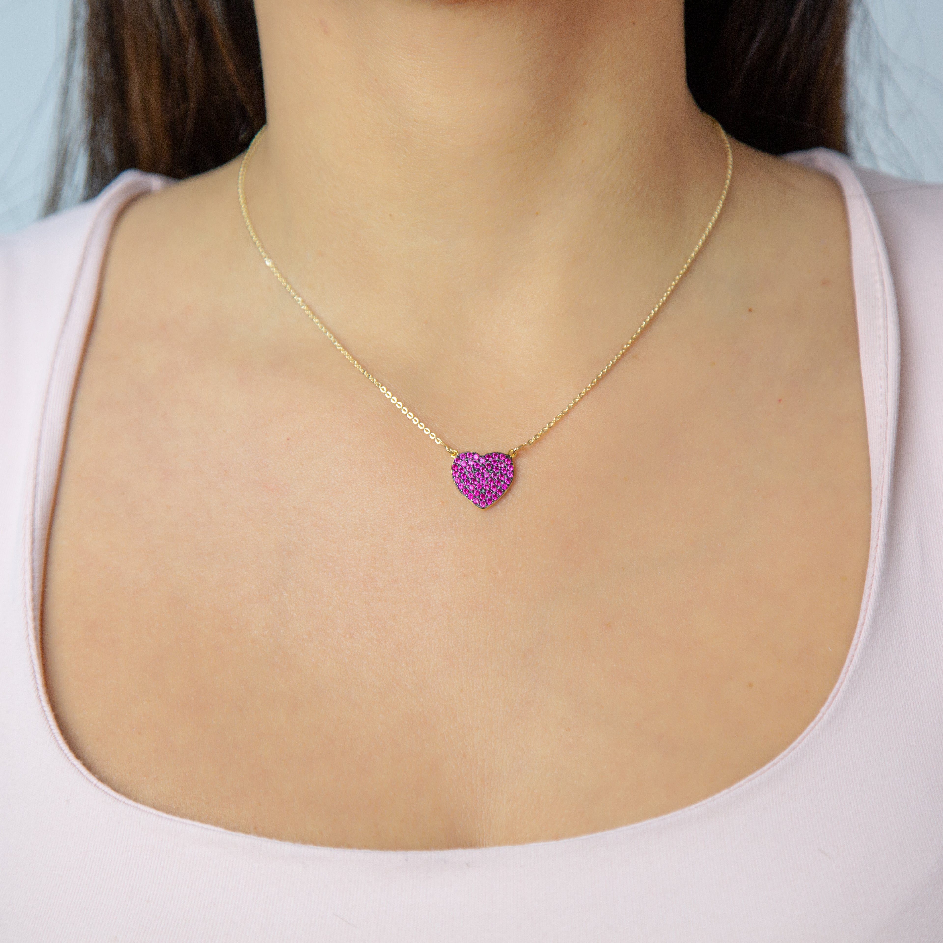 Collana pavé pink