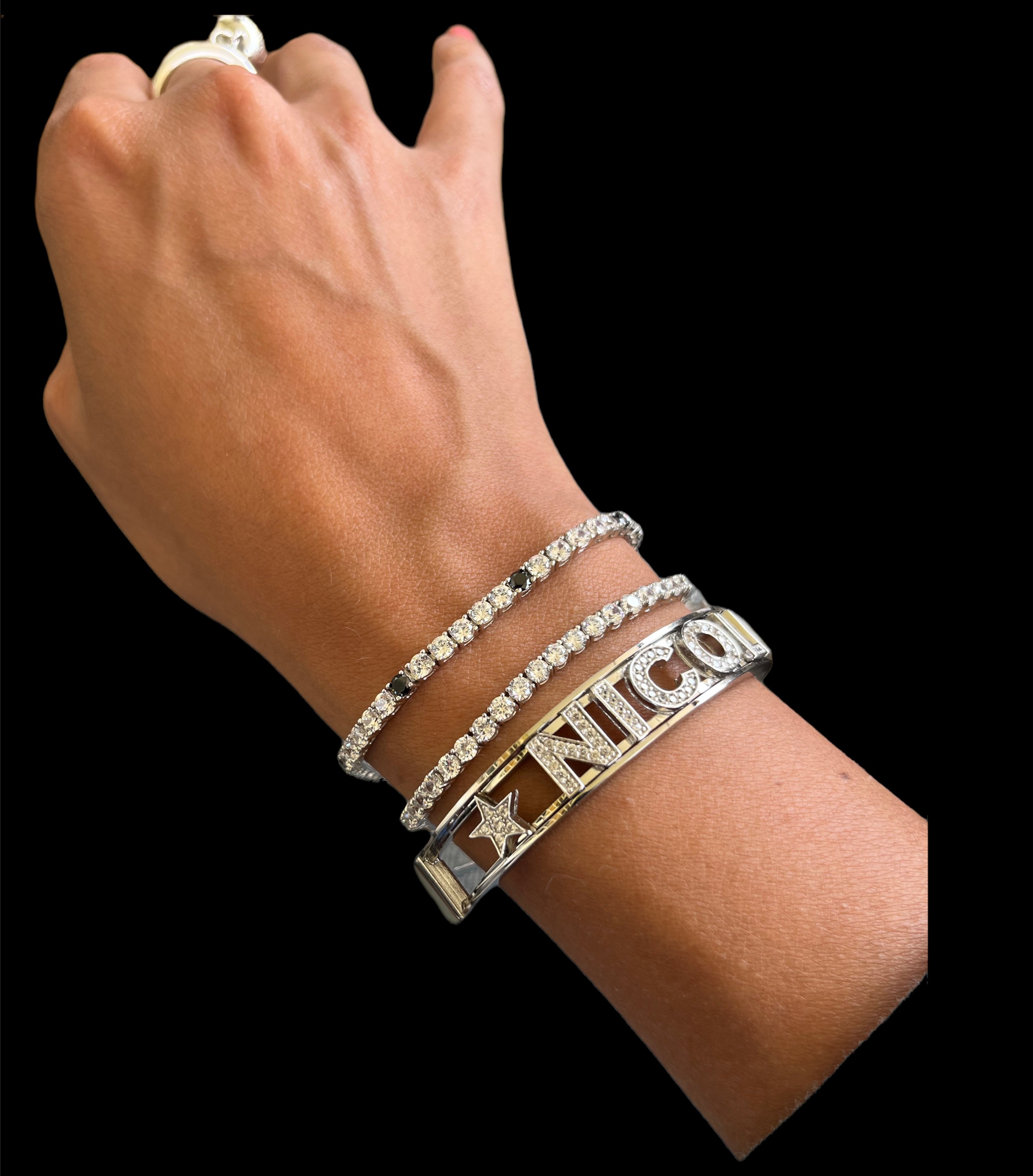 Bracciale manetta acciaio namelove