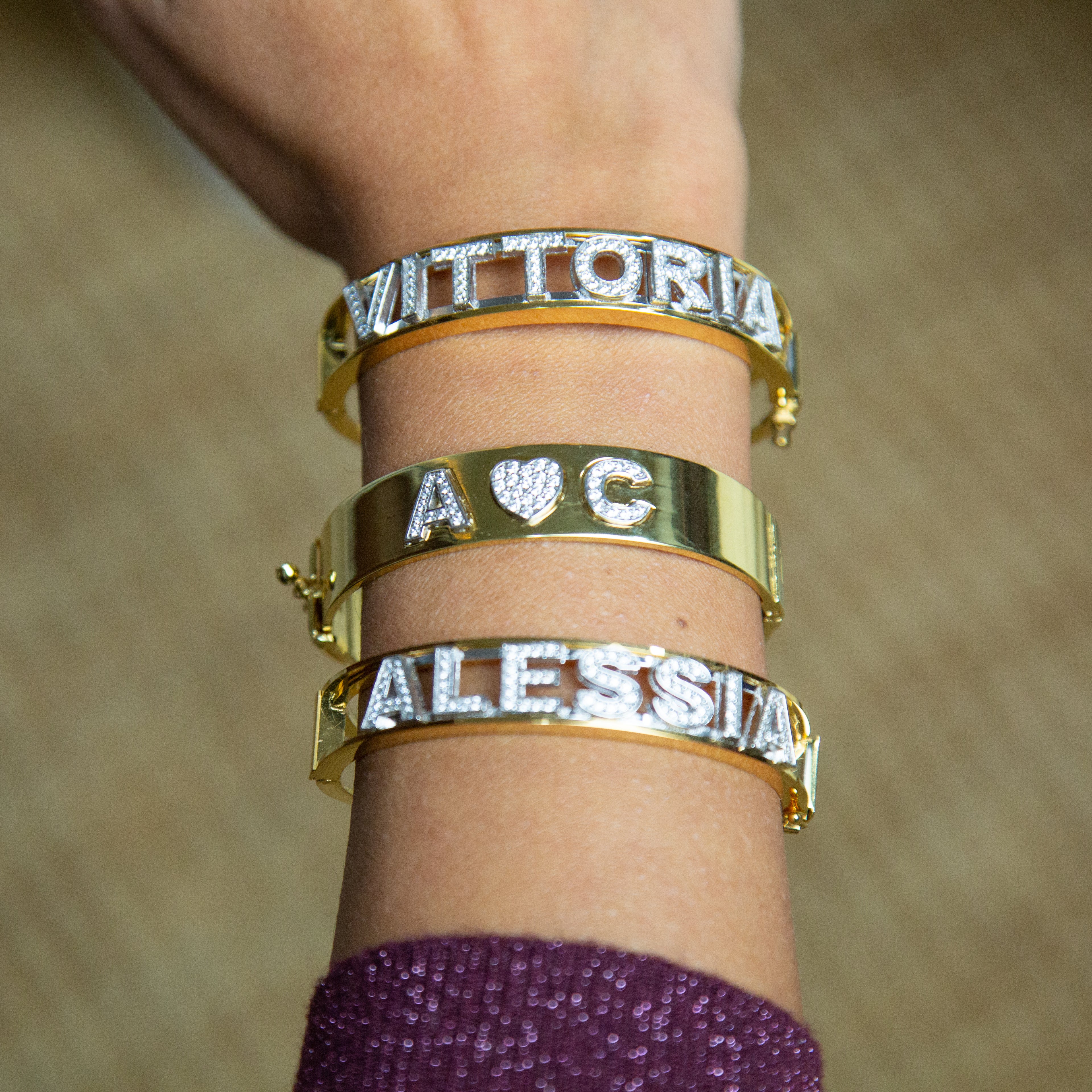 Bracciale manetta acciaio namelove