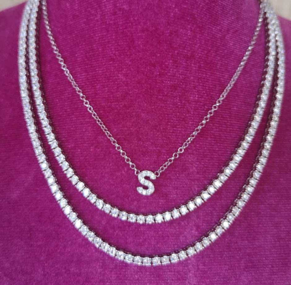 Collana Tennis in Argento 925 con Zirconi