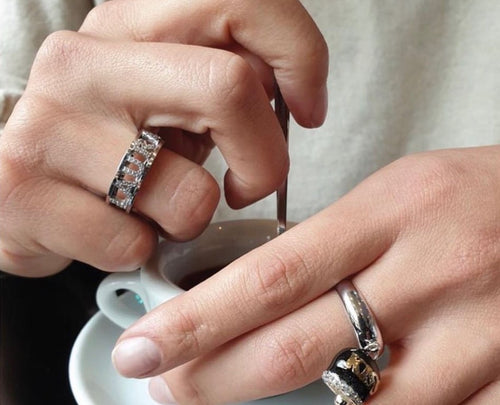 Anello con nome versione argento