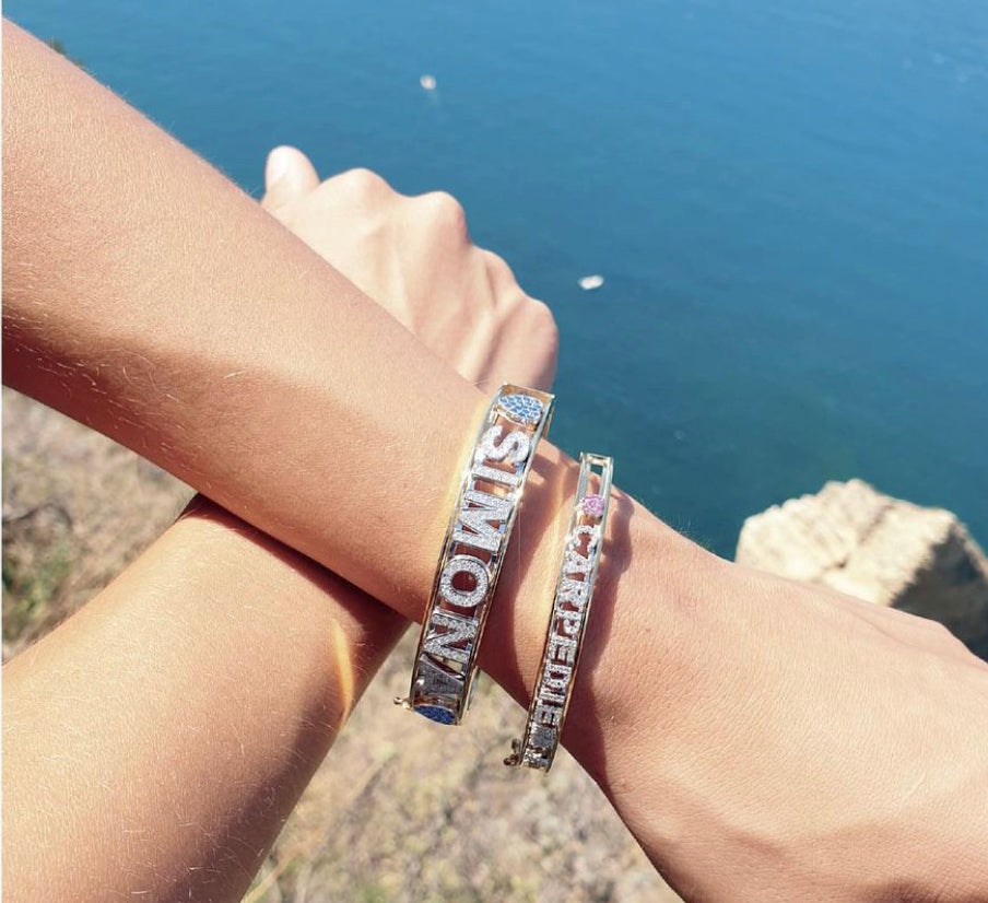 Bracciale manetta argento Namelove