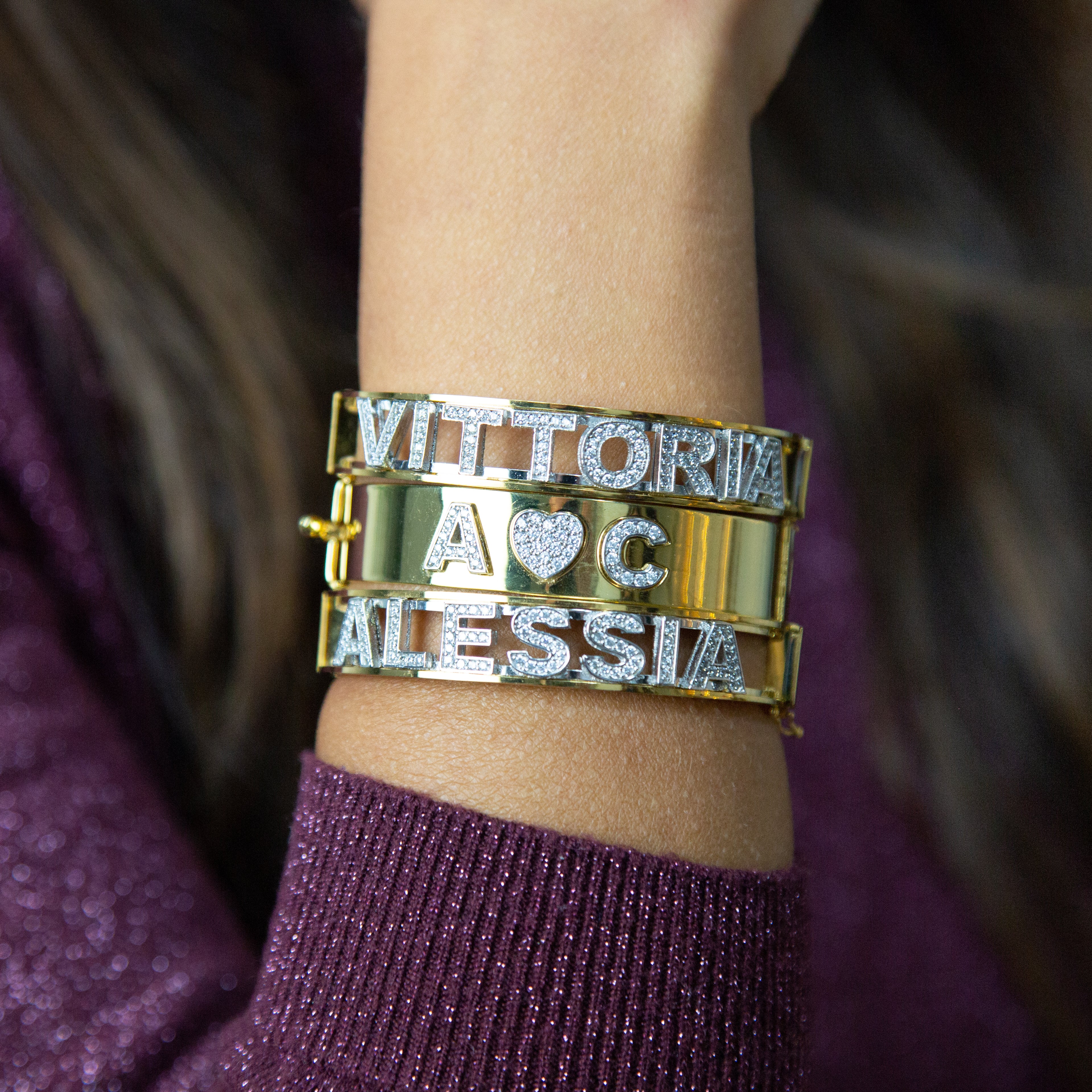 Bracciale manetta acciaio namelove