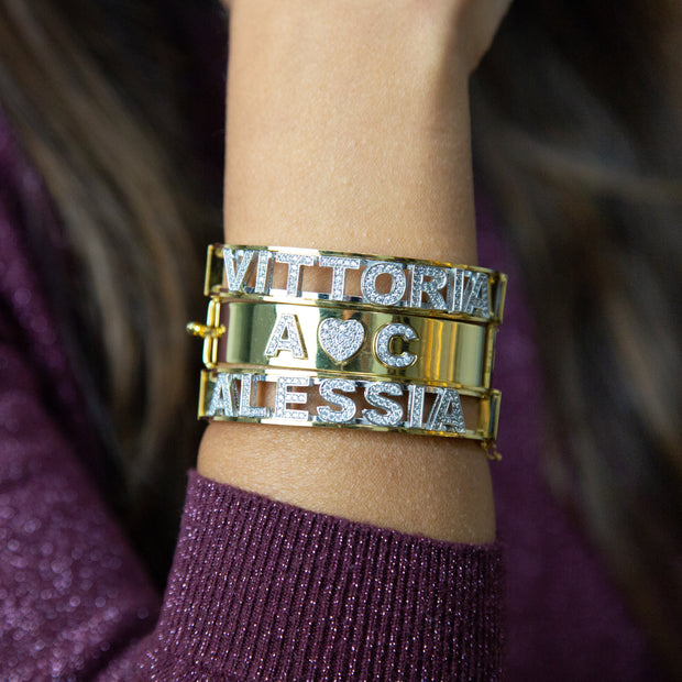 Bracciale manetta acciaio namelove