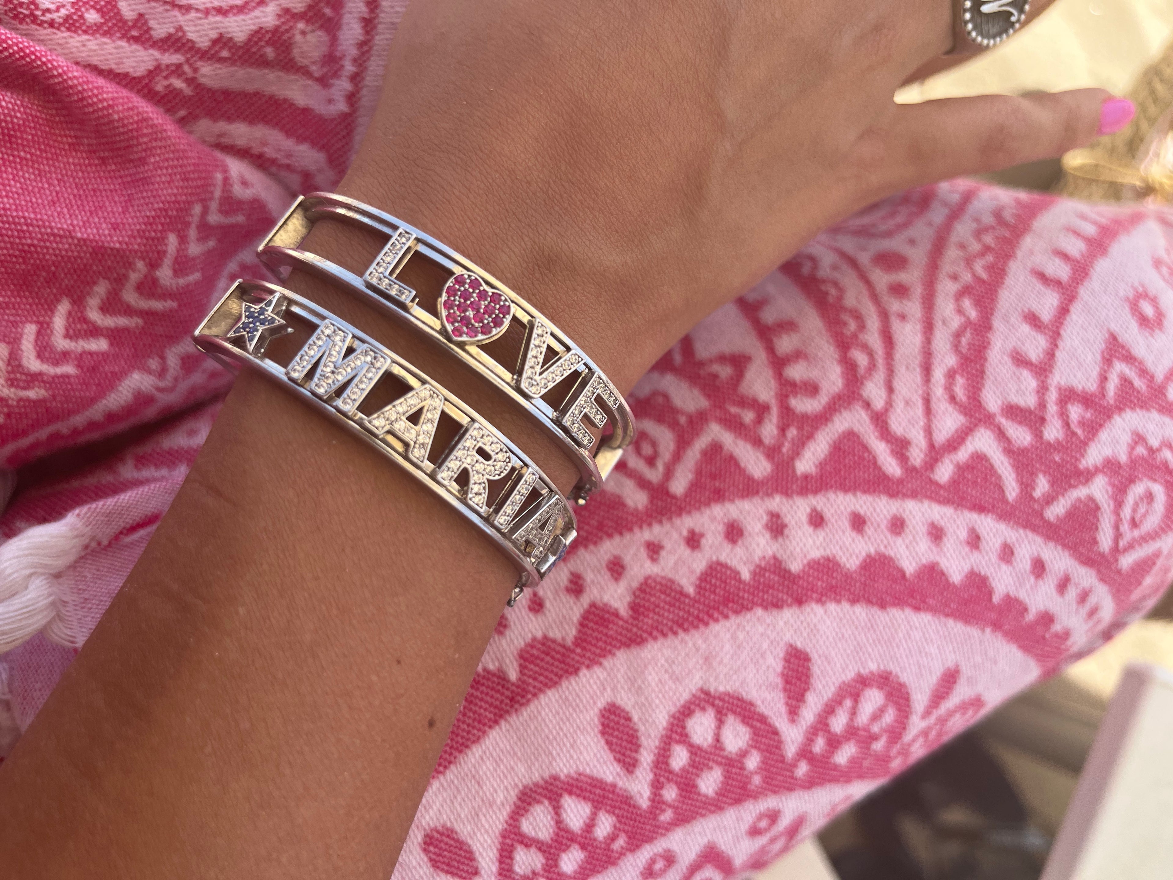 Bracciale manetta argento Namelove